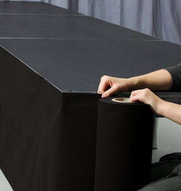 Skirt and stage covering