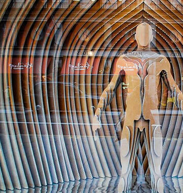 An eco-responsible space with cardboard